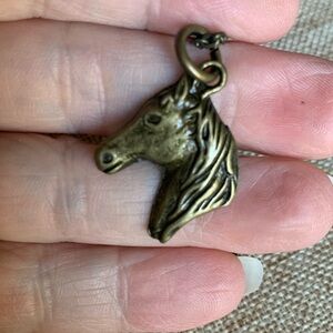 Horse Head Necklace 18” One of a kind